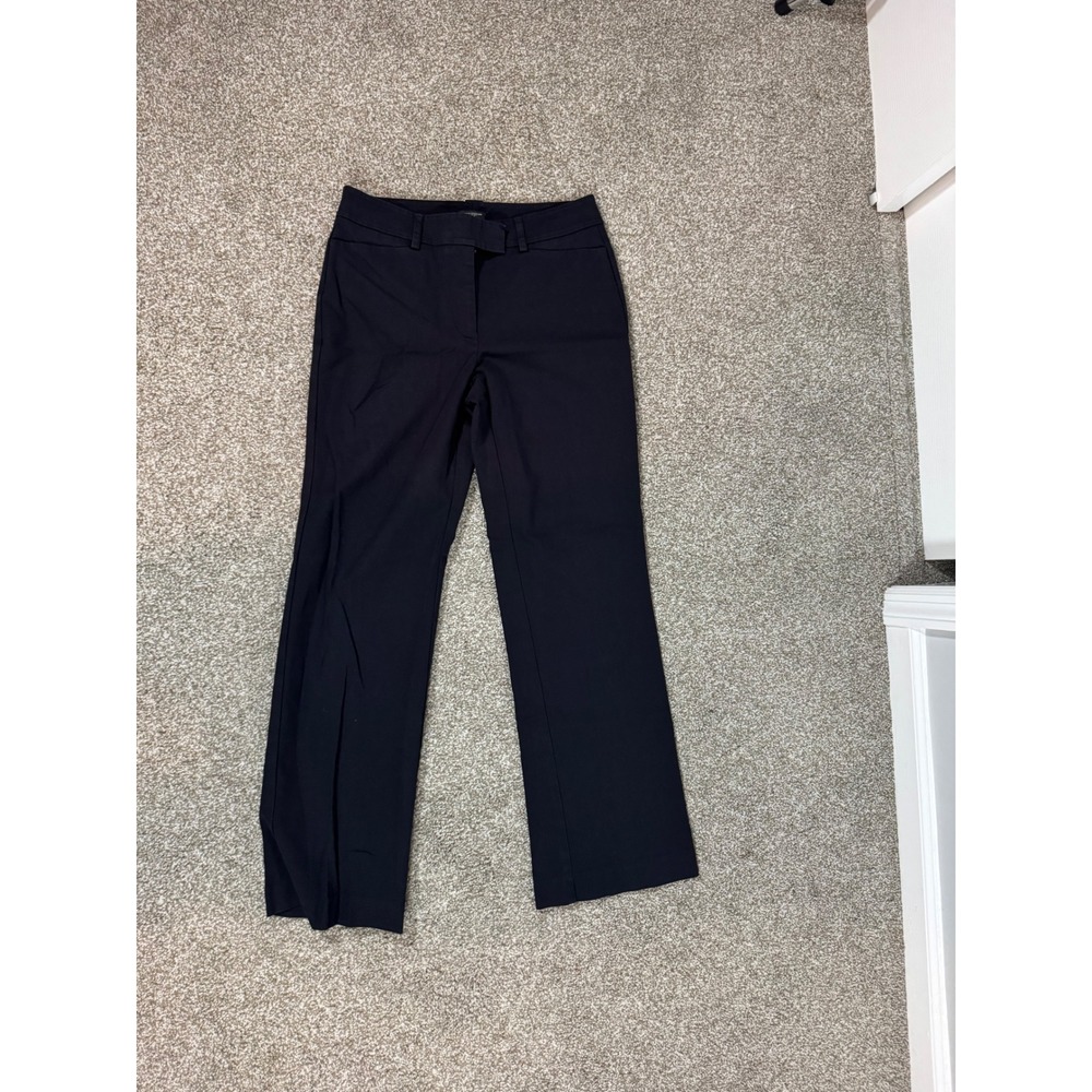 Ann Taylor Signature Career Corporate Navy Blue Straight Leg Dress Pants Size 6